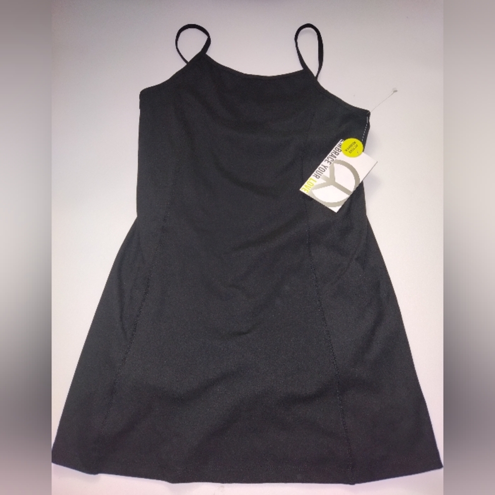 Embrace Your Love Women's Black Romper Dress athletic fit Size L With Shorts